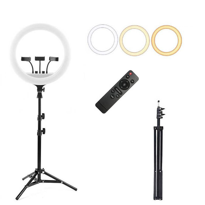 رینگ لایت 21 اینچ مدل  LED Soft Ring Light RL-21 به همراه سه پایه و ریموت کنترل