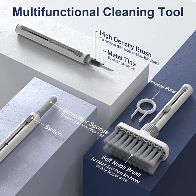 کیت تمیز کننده کیبورد و ایرپاد 5 در 1 برند گرین لاین مدل multifunctional cleaning brush