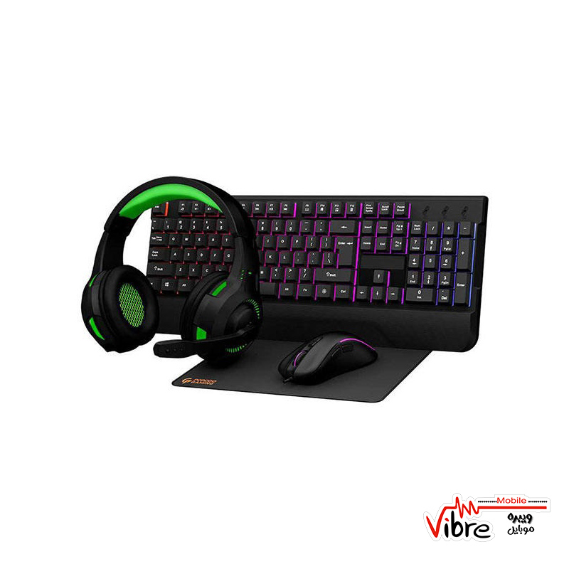 ست گیمینگ کیبورد موس هدفون و پدموس پرودو Porodo 4In1 Gaming Starter Kit PDX213