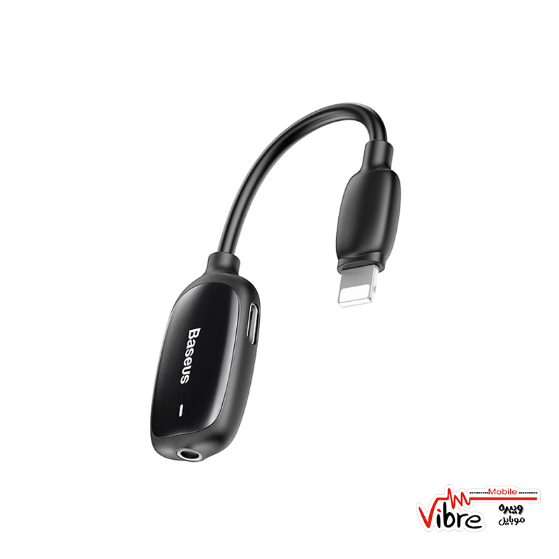 کابل تبدیل لایتنینگ به AUX باسئوس مدل CALL51-01 طول 0.15 متر