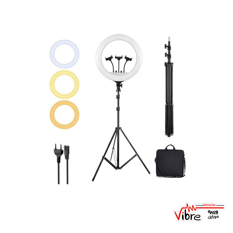 رینگ لایت مدل ″LED Soft Ring Light RL-18 به همراه پایه و ریموت کنترل