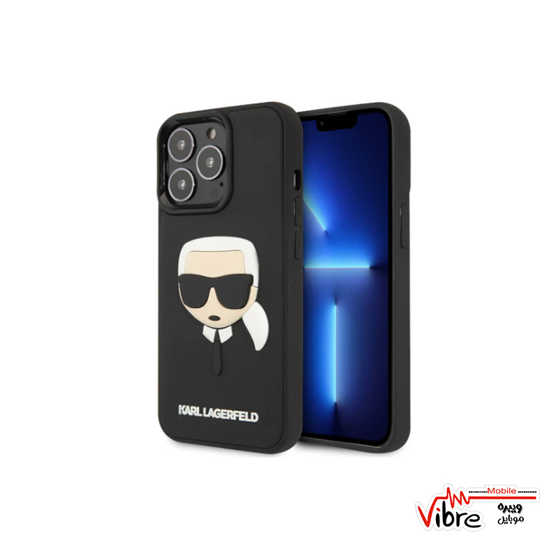 قاب گوشی سیلیکونی  3D کارل لاگرفلد مدل IPHONE 14 PRO MAX - PC/TPU  3D RUBBER CASE KARL LAGERFELD HEAD