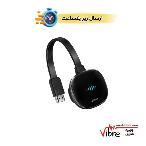 دانگل وای فای به HDMI تلویزیون باسئوس با کیفیت 4K مدل Baseus Meteorite Shimmer Wireless Display Adapter CATPQ-A01