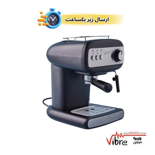 دستگاه قهوه و اسپرسو ساز مشکی-نقره ای مدل Espresso Coffee Machine High Pressure 1.2 Liter by Noon(Black)