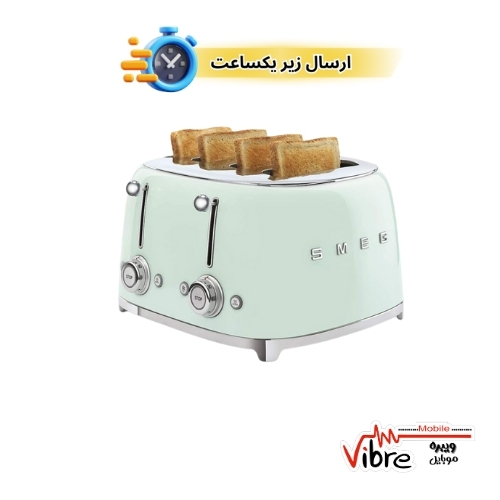توستر نون 4 خشابه سبک رترو ایتالیایی اورجینال مدSmeg 50s Retro4 Slot Toaster