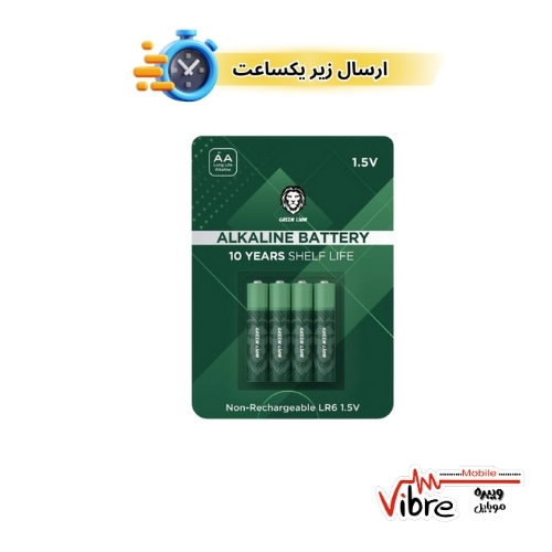 باتری قلمی آلکالاین گرین لاین مدل Green Lion Long-Lasting 1.5V Alkaline Battery