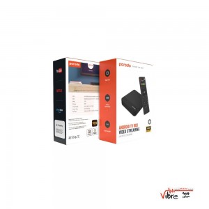 خرید  Porodo Android TV Box Video Streaming - Black