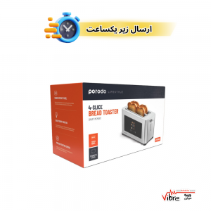 تستر نان پرودو مدل Porodo Slice Digital Pop Up Toaster  - Silver