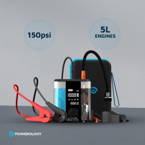 جامپ استارتر پاورلوژی مدل JS8800 با کمپرسور باد و ظرفیت 8800mAh