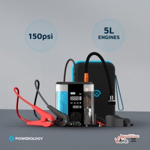 جامپ استارتر پاورلوژی مدل JS8800 با کمپرسور باد و ظرفیت 8800mAh