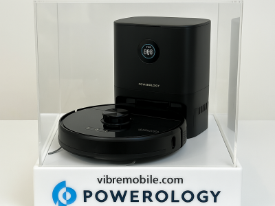 خرید جارو رباتیک هوشمند پاورولوژی مدل Smart Station | جارو و تی‌کشی خودکار برای نظافت بی‌دردسر