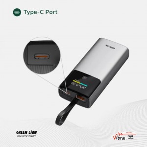پاوربانک گرین لاین مدل Green Lion Voltix 10000mAh با شارژ سریع 20 PD و طراحی کامپکت