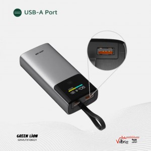 پاوربانک گرین لاین مدل Green Lion Voltix 10000mAh با شارژ سریع 20 PD و طراحی کامپکت