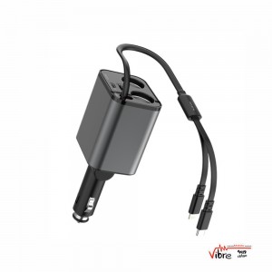 شارژر فندکی فست شارژ 90 وات مولتی پورت گرین لاین مدل Green Lion Multiport 90W Car Charger - Black