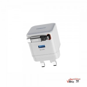 شارژ جمع‌ شونده پاورلوژی مدل  Powerology Single Output | Retractable GaN Charger