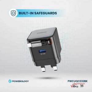 شارژ جمع‌ شونده پاورلوژی مدل  Powerology Single Output | Retractable GaN Charger