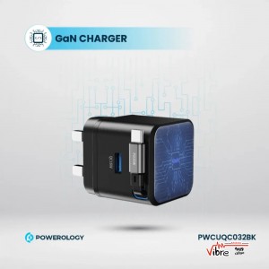 شارژ جمع‌ شونده پاورلوژی مدل  Powerology Single Output | Retractable GaN Charger