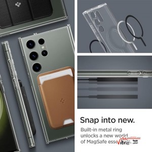 قاب Spigen اورجینال شفاف MagSafe محافظ لنز دار مدل Samsung Galaxy S25 Ultra (پک دار)