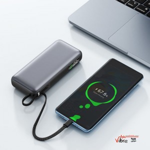 پاوربانک 20000 ایس فست ACEFAST M22 PD130W GaN Fast Charger توان 130 وات همراه با کابل متصل