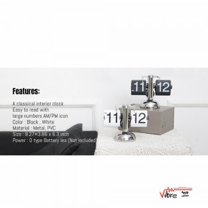 ساعت رومیزی ورقه ای فلیپ طراحی رترو مدل Flip clock