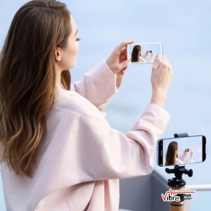 مانیتور سلفی بی‌سیم مدل Magnetic Selfie Screen GunMetall