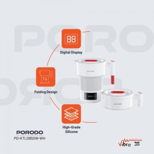 کتری برقی تاشو پرودو مدل Porodo Lifestyle Portable Folding Electric Kettle
