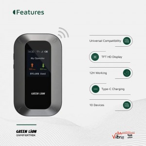 روتر قابل حمل 4G LTE گرین لاین مدل Green Lion Portable Mifi Router