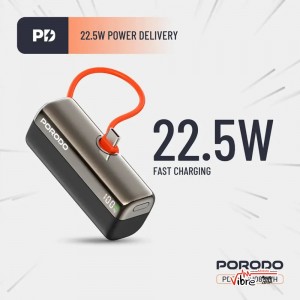 پاوربانک پرودومدل Pocket-Volt — Porodo Pocket-Volt 5000mAh Power Bank