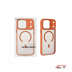 قاب اورجینال Unique Case مات MagSafe لنز فلزی Apple iPhone 17 Pro Max - نارنجی (پک دار)