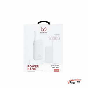 پاوربانک سوپر فست شارژ Yoshita 10000mAh مدل YP-002 22.5W - سفید - MMS