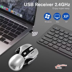 ماوس بی سیم مخصوص بازی گرین لاین مدل Green Lion G266 Beetles Metal Mouse - Gray