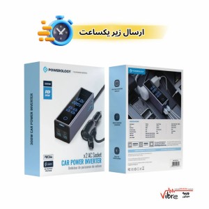 مبدل برق خودرو پاورولوژی مدل Powerology Car Power Inverter 300W