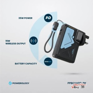 پاوربانک دیواری مگ‌سیف پاورئولوژی مدل Powerology 20000mAh Wall Charger
