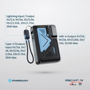 پاوربانک دیواری مگ‌سیف پاورئولوژی مدل Powerology 20000mAh Wall Charger