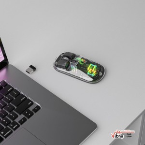 ماوس شفاف پرودو مدل Porodo Transparent Dual-Mode Wireless Mouse