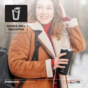 ماگ دوجداره همزن اتومات پرودو مدل Porodo Auto-Stirring Insulated Mug 400ML