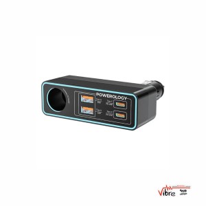 شارژر فندکی خودرو پاورولوژی مدل Powerology Brio 125W Multi-Port Car Charger