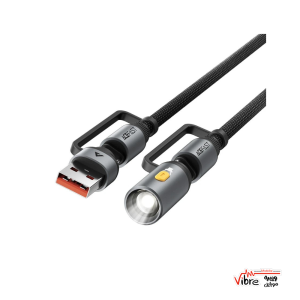 کابل Type-C به Type-C چندکاره ایس فست دارای سری چراغ قوه مدل  ACEFAST J5 Acewire Pro