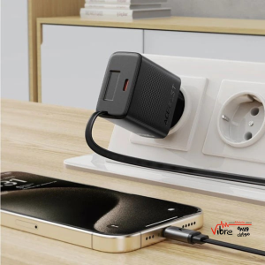 شارژر دیواری 30 وات ایس فست مدل A110 با کابل Type-C جمع‌شونده