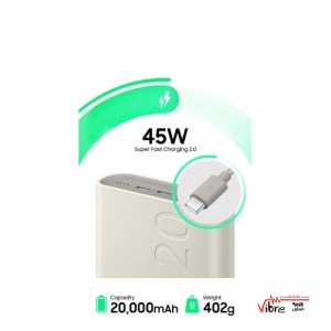 پاوربانک 20000 میلی‌آمپر سامسونگ مدل EB-P4520XUEGEU Samsung Battery Pack 20,000mAh