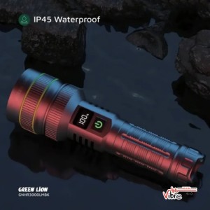 چراغ قوه حرفه‌ای گرین لاین مدل Green Lion Hyper Ray Pro LED Torch Black