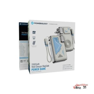 پاوربانک و شارژر دیواری  مگ‌سیف پاورولوژی مدل  Powerology 20000mAh Wall Charger