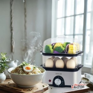 تخم مرغ پز 3 طبقه | بخارپز سبزیجات گرین لاین مدل Green 3-Tier Egg Cooker | Vegetable Steamer