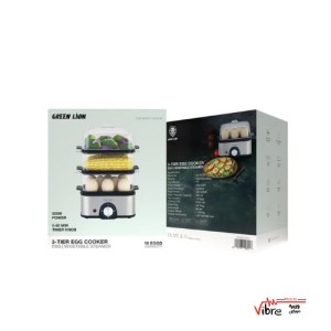 تخم مرغ پز 3 طبقه | بخارپز سبزیجات گرین لاین مدل Green 3-Tier Egg Cooker | Vegetable Steamer