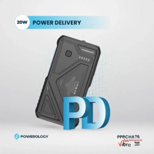 پاوربانک خورشیدی بی‌سیم پاورولوژی 20000 میلی‌آمپرساعت مدل Powerology Solar Wireless Charging Power Bank
