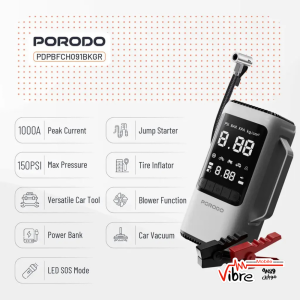 پاوربانک و جامپ استارتر ۶ کاره پرودو  مدل porodo Multi-Function