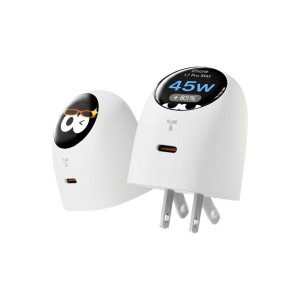 شارژر هوشمند 45 وات توراس مدل TORRAS FlashEye-Dot Smart Display GaN Charger
