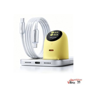 شارژر هوشمند 45 وات توراس مدل TORRAS FlashEye-Dot Smart Display GaN Charger