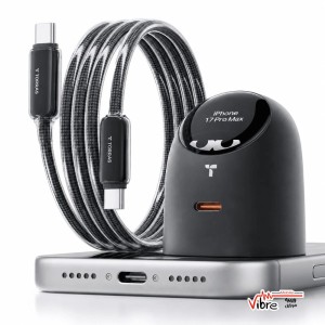 شارژر هوشمند 45 وات توراس مدل TORRAS FlashEye-Dot Smart Display GaN Charger