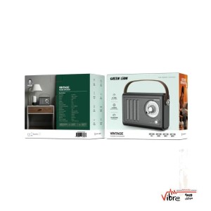 اسپیکر بلوتوثی و رادیو گرین لاین Vintage Radio Speaker – مشکی